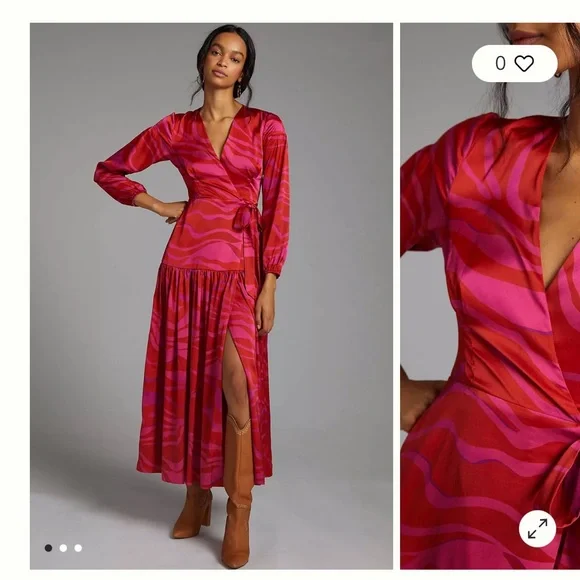Anthropologie | Dresses | Anthropologie Vibrant Pink Long Sleeve Dress |  Poshmark